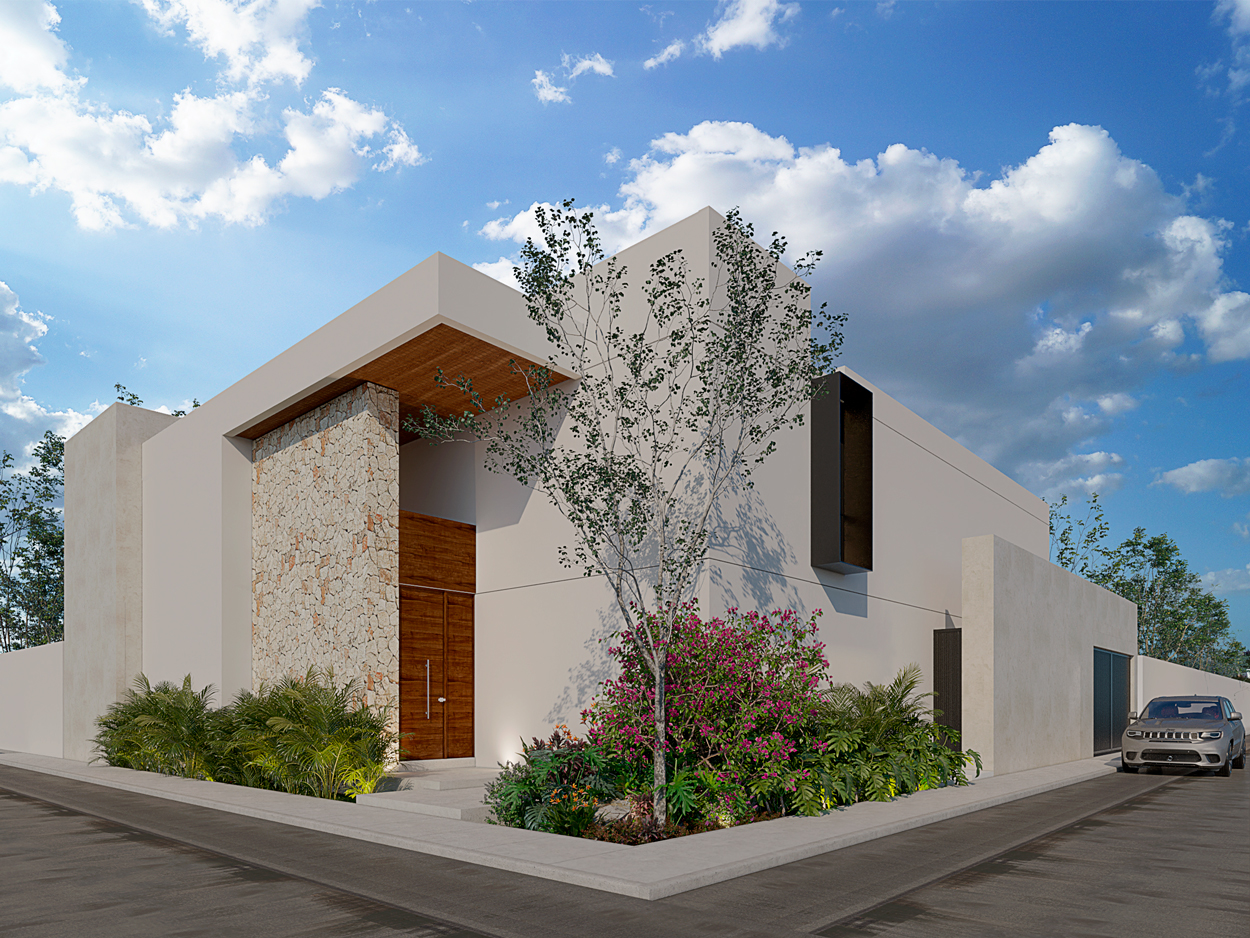 Diseño arquitectonico de casa en playa del carmen