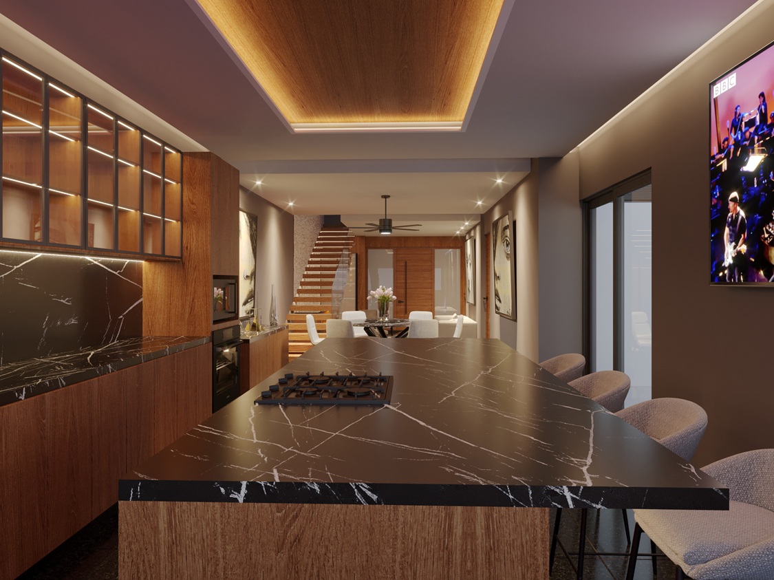 Proyecto de Diseño de interior 04 Cocina a acceso