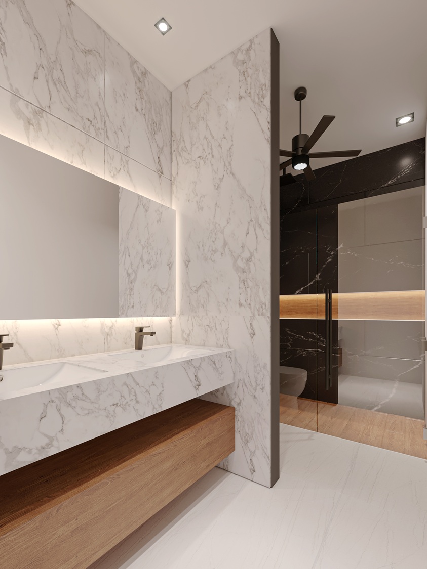 Proyecto de Diseño de interior 13 Baño principal f3